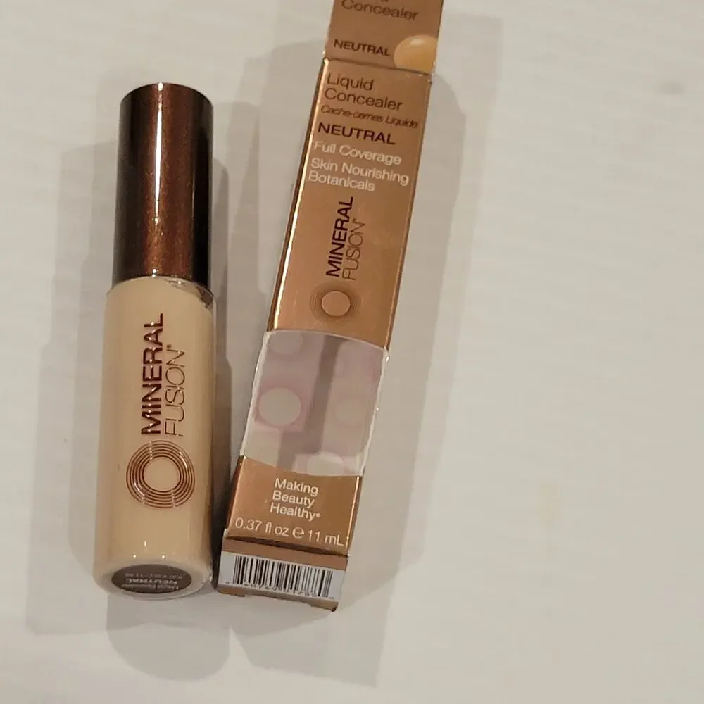 NEW Mineral Fusion Liquid Concealer Full  Coverage NEUTRAL .37 fl oz NIB